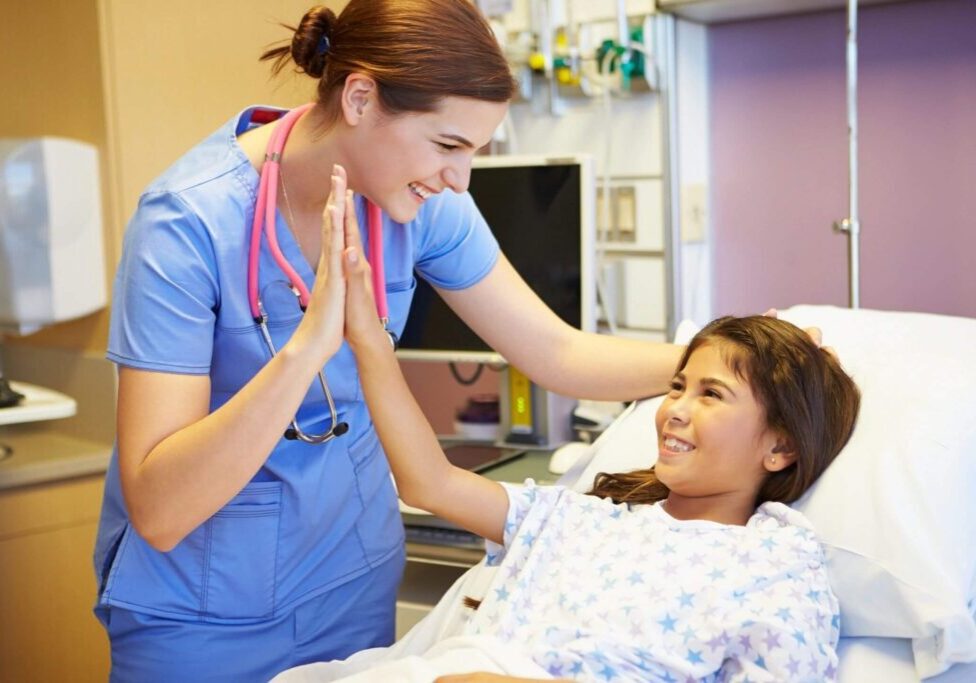 Nurse Giving Friendly Encouragement to a Patient